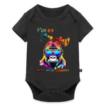 I'm so Funky. Keep your groove. Gorilla - Baby Premium short-sleeve bodysuit - black - Front