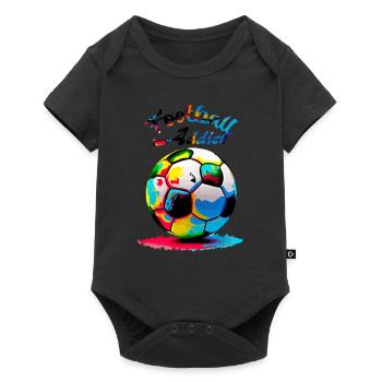 Football addict - Body à manches courtes Premium Bébé - noir - Devant
