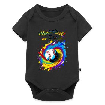 Baseball addict - Body à manches courtes Premium Bébé - noir - Devant