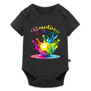 Bowling addict - Baby Premium short-sleeve bodysuit - black - Front
