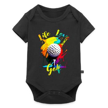 Life Love Golf - Baby Premium short-sleeve bodysuit - black - Front