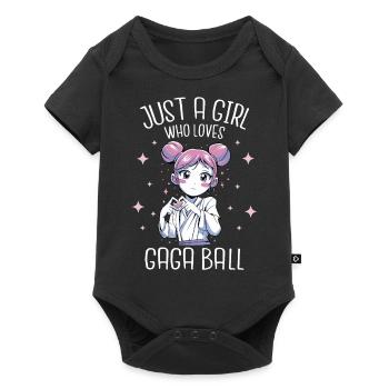 Nur ein Mädchen, das Gaga Ball liebt - Baby Premium Kurzarmbody - Schwarz - Vorne