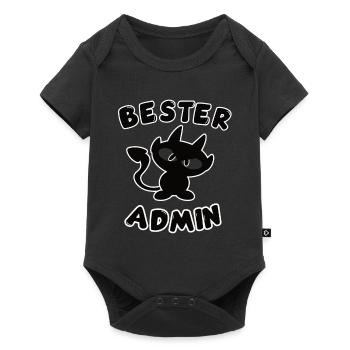 cooles bester Admin Design mit Teufelchen - Baby Premium Kurzarmbody - Schwarz - Vorne