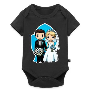 Just Married - For Wedding - Baby Premium short-sleeve bodysuit - black - Front