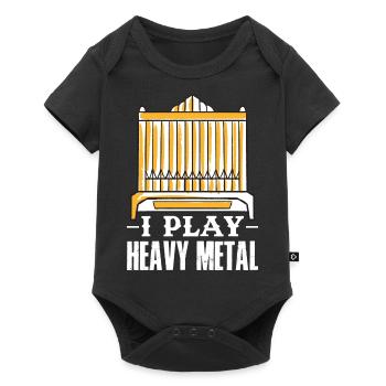 I Play Heavy Metal Church Music Organ Player - Baby Premium short-sleeve bodysuit - black - Front