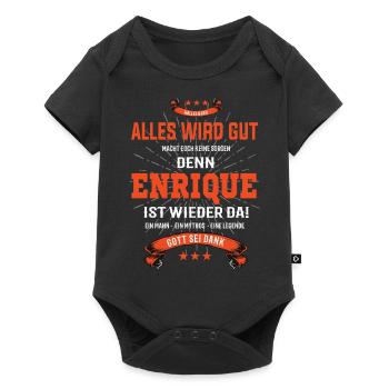 Tout va bien se passer parce qu’Enrique est là Outfit - Body à manches courtes Premium Bébé - noir - Devant