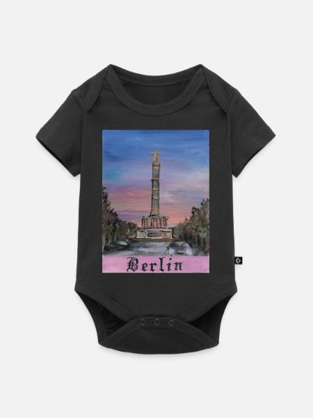 Siegessäule - Baby Premium Kurzarmbody - Schwarz
