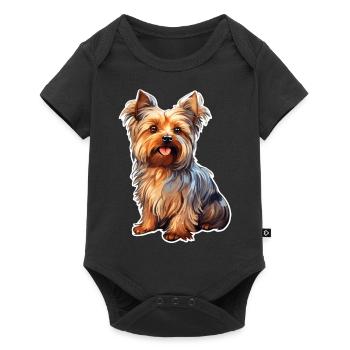 Yorkshire Terrier - Baby Premium short-sleeve bodysuit - black - Front