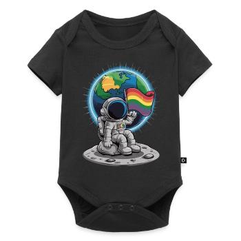 We are all human LGBTQIA+ Pride Astronaut - Baby Premium short-sleeve bodysuit - black - Front