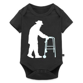 Retired Grandpa Grandpa Old Grandpa Walking Aid Hat Coat - Baby Premium short-sleeve bodysuit - black - Front