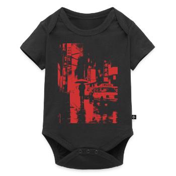 .point_city.Bezirk - Baby Premium Kurzarmbody - Schwarz - Vorne