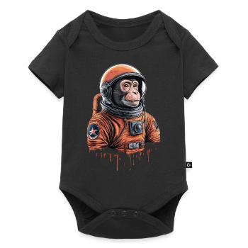 Space Monkey Explorer Adventure - Baby Premium short-sleeve bodysuit - black - Front