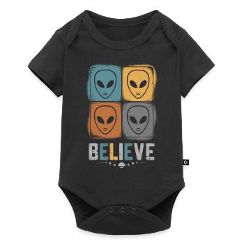 Croyance en l’espace incompréhensible - Body à manches courtes Premium Bébé - noir - Devant
