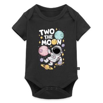 Two To The Moon Space Adventure - Baby Premium short-sleeve bodysuit - black - Front
