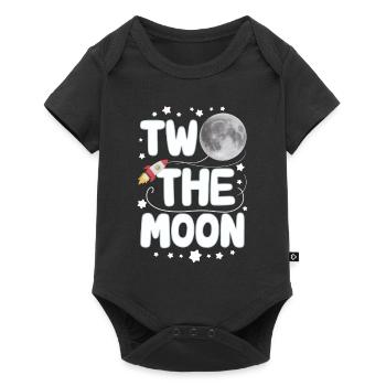 Zum 2. Geburtstag Ab Ins All – Zwei Zum Mond - Baby Premium Kurzarmbody - Schwarz - Vorne