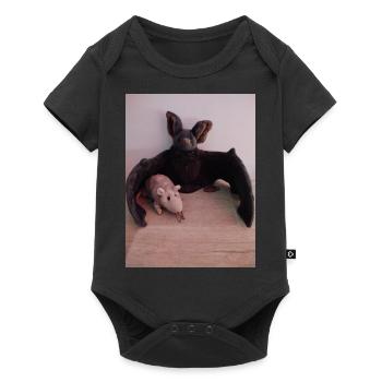 Night Wing Bat and Mouse - Baby Premium short-sleeve bodysuit - black - Front