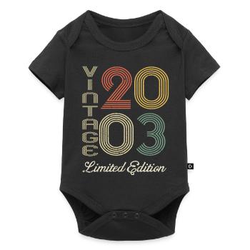 2003 Geburtstag Geboren im Jahr 2003 Vintage Retro. Editio - Baby Premium Kurzarmbody - Schwarz - Vorne