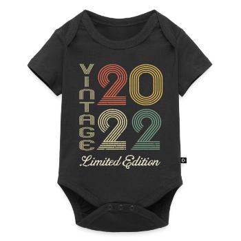 2022 Anniversaire Né en 2022 vintage Rétro. Editio - Body à manches courtes Premium Bébé - noir - Devant