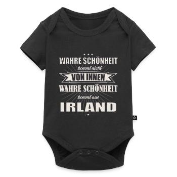 La vraie beauté vient d’Ireland Design - Body à manches courtes Premium Bébé - noir - Devant