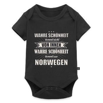 La vraie beauté vient de Norvège, le design - Body à manches courtes Premium Bébé - noir - Devant