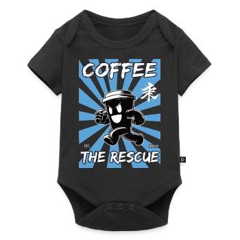 Coffee to the rescue - Baby Premium short-sleeve bodysuit - black - Front