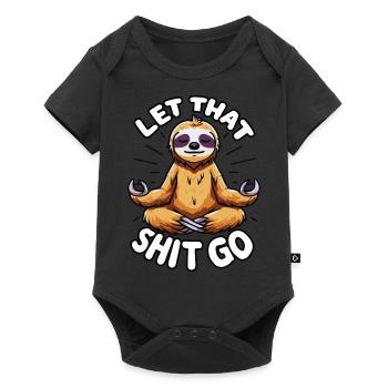 Lass den Scheiß los - Baby Premium Kurzarmbody - Schwarz - Vorne