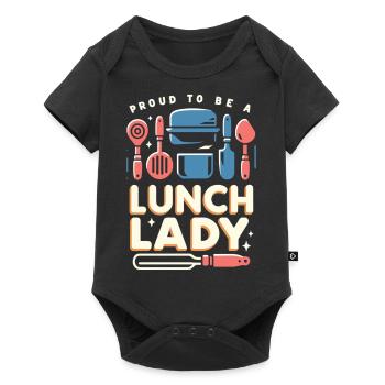 Stolz, eine Lunch-Lady zu sein - Baby Premium Kurzarmbody - Schwarz - Vorne
