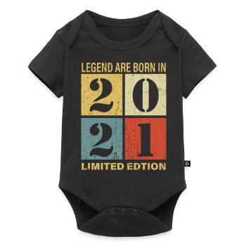 Original Calendrier 2021 Vintage anniversaire rétr - Body à manches courtes Premium Bébé - noir - Devant