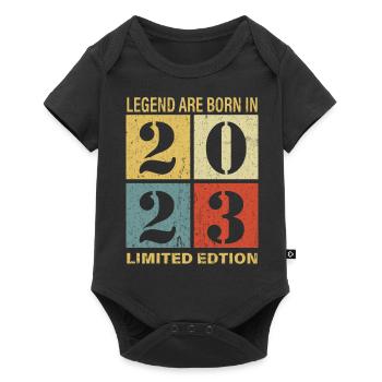 Original Calendrier 2023 Vintage anniversaire rétr - Body à manches courtes Premium Bébé - noir - Devant