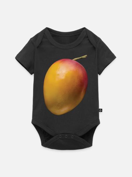 Mango Frucht Geschenk - Baby Premium Kurzarmbody - Schwarz
