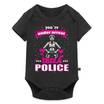 Fun Ibiza Police Holidays - Balearic Island - Baby Premium short-sleeve bodysuit - black - Front