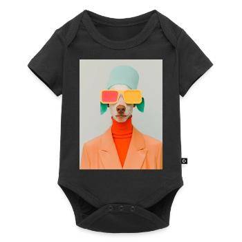 AP Surreal Human Dog Portrait 2 August 2024 - Baby Premium Kurzarmbody - Schwarz - Vorne