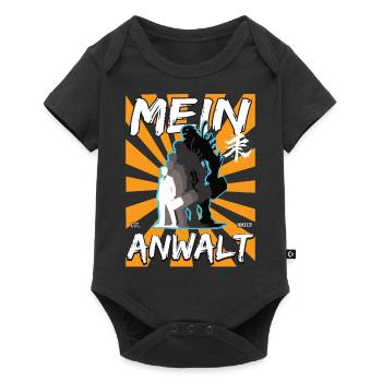 Mein Anwalt Design – Lustiges Monster-Outfit - Baby Premium Kurzarmbody - Schwarz - Vorne