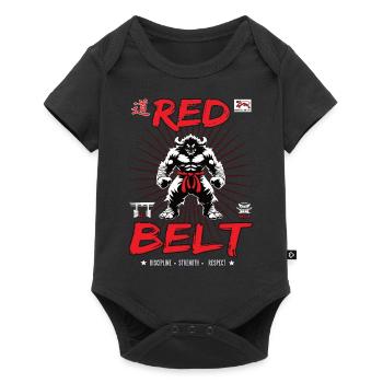 Red Belt in Martial Arts Design - Red Belt - Baby Premium short-sleeve bodysuit - black - Front