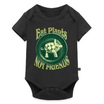 Eat Plants, Not Friends - Baby Premium short-sleeve bodysuit - black - Front