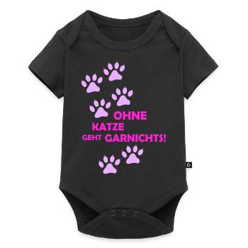 Nothing works without a cat - Baby Premium short-sleeve bodysuit - black - Front