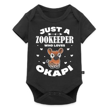 just a zookeeper who loves okapi Design - Baby Premium short-sleeve bodysuit - black - Front