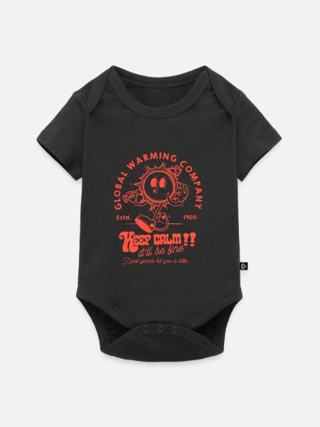Klimaveränderung - Baby Premium Kurzarmbody - Schwarz