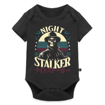 Night Stalker 1985 Retro Skull & Japanese Letters - Baby Premium short-sleeve bodysuit - black - Front