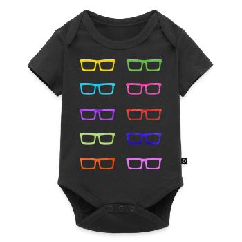 Colourful Glasses - Baby Premium short-sleeve bodysuit - black - Front