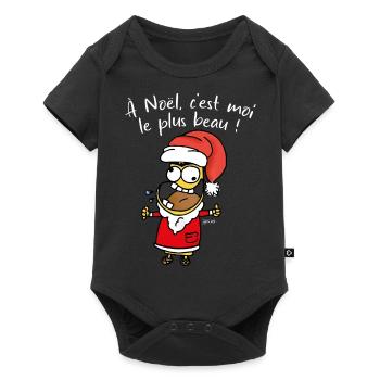 VPC / Jeff the Fries/ Christmas / Handsome / White - Baby Premium short-sleeve bodysuit - black - Front