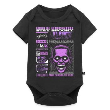 Stay Spooky Ghost White & Lilac Halloween Season - Baby Premium short-sleeve bodysuit - black - Front