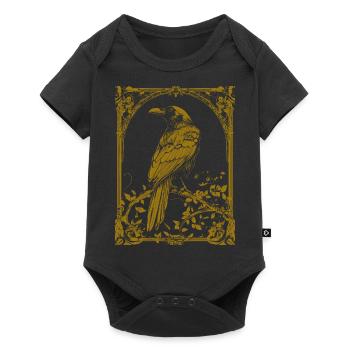 Goldener Rabe Goth - Baby Premium Kurzarmbody - Schwarz - Vorne