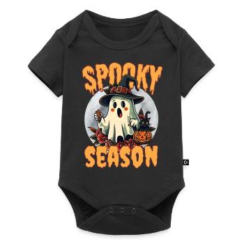 Saison effrayante Kawaii Halloween Boo Ghost - Body à manches courtes Premium Bébé - noir - Devant