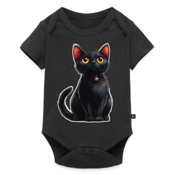 Chat noir - Body à manches courtes Premium Bébé - noir - Devant
