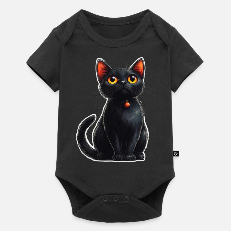 Gatto nero - Body Premium a maniche corte per neonati - nero