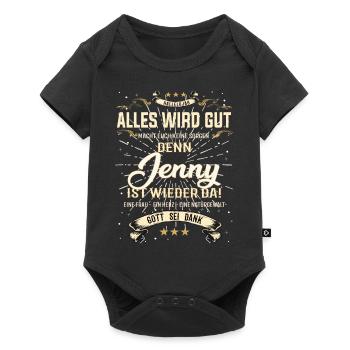 Everything Will Be Alright 'Cause Jenny Is Here Outfit - Baby Premium short-sleeve bodysuit - black - Front