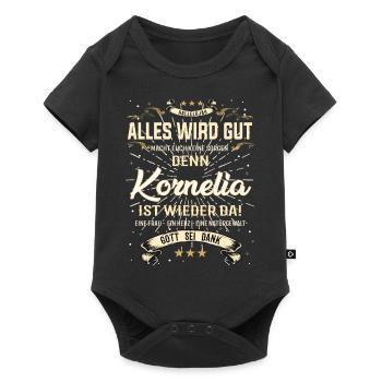 Tout ira bien parce que Kornelia est là pour la tenue - Body à manches courtes Premium Bébé - noir - Devant