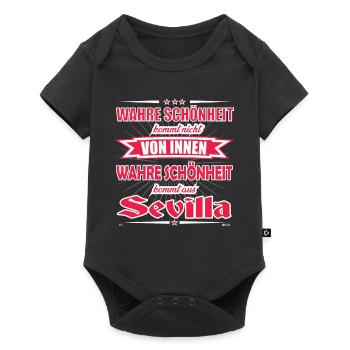 La vraie beauté vient de Sevilla Design - Body à manches courtes Premium Bébé - noir - Devant