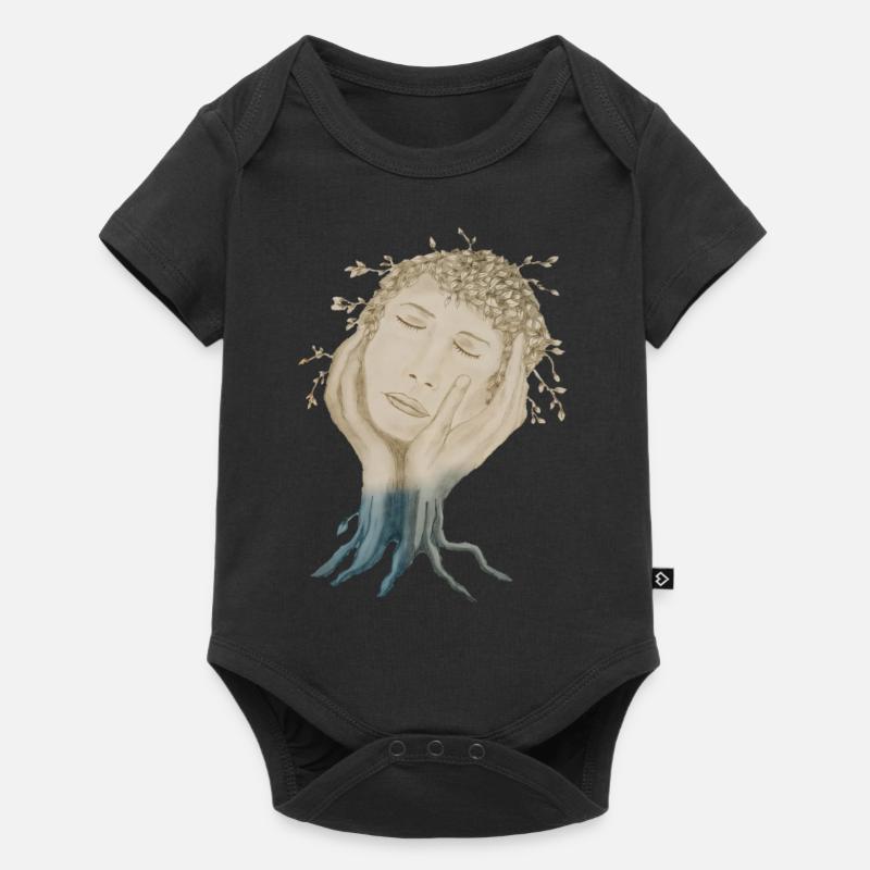 TREE FACE - Baby Premium short-sleeve bodysuit - black